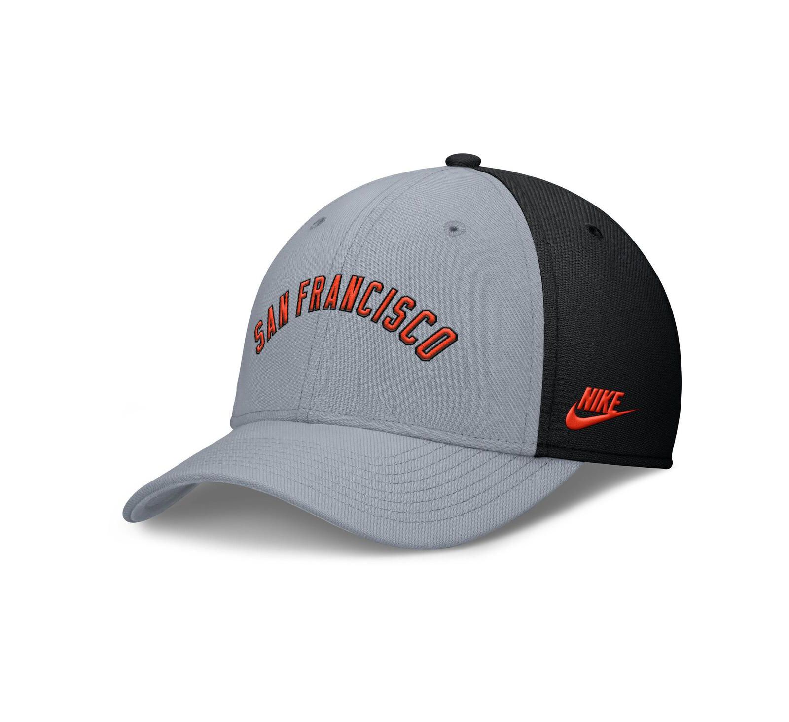 Мужская кепка Nike San Francisco Giants Rise Swoosh Performance Flex, серая/черная