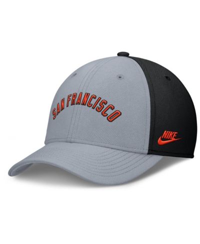 Nike Men's Gray/Black San Francisco Giants Rise Swoosh Performance Flex Hat