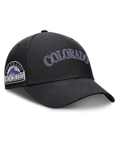 Nike Мужская кепка Colorado Rockies Rise Gaberdine регулируемая черного цвета
