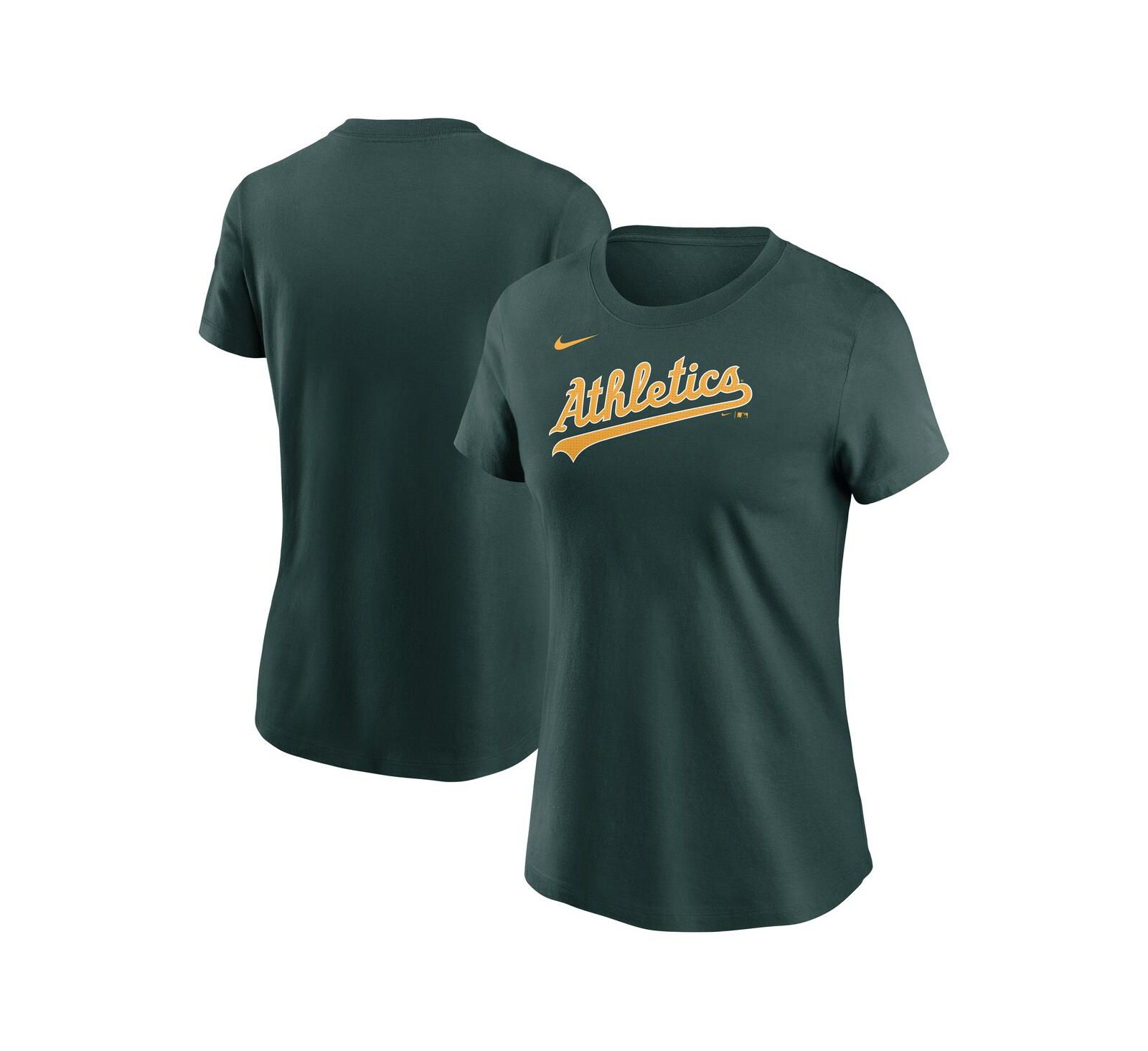 Nike Women's Green Athletics Fuse Wordmark T-Shirt