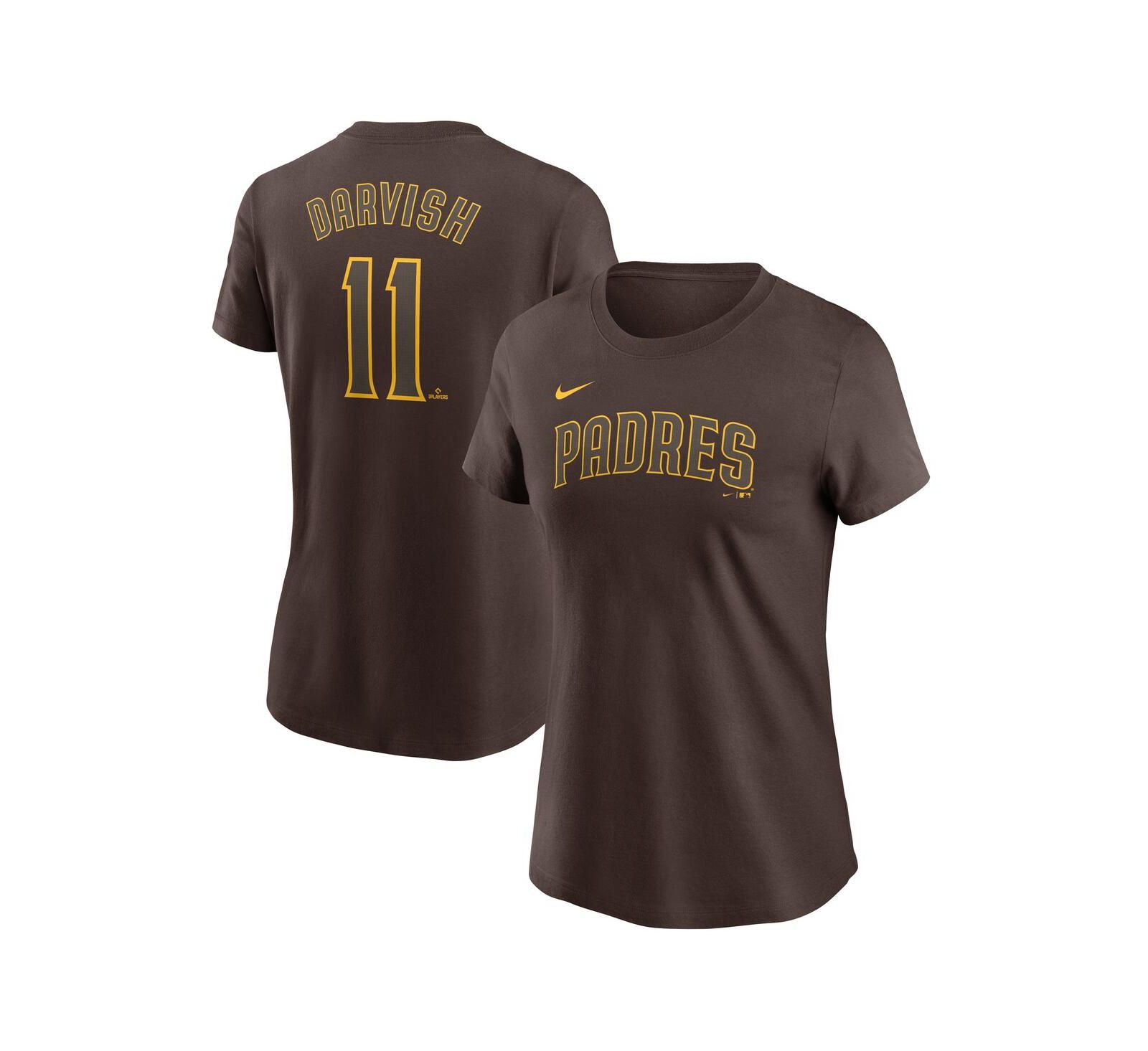 Nike Women's Yu Darvish Brown San Diego Padres Fuse Name & Number T-Shirt