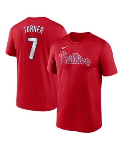 Nike Мужская футболка Trea Turner Red Philadelphia Phillies Legend