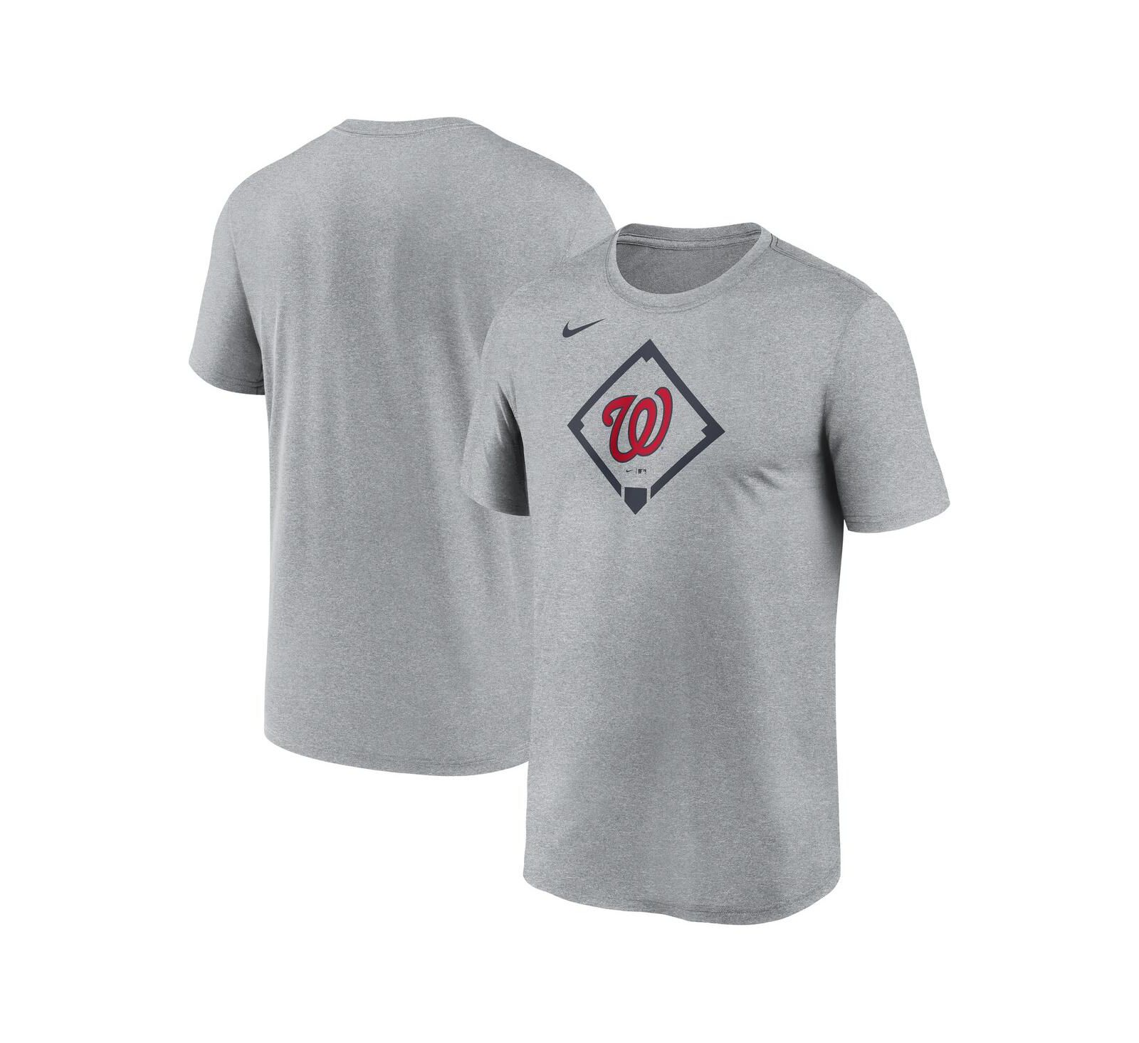 Nike футболка Men's Heather Gray Washington Nationals Icon Legend Performance