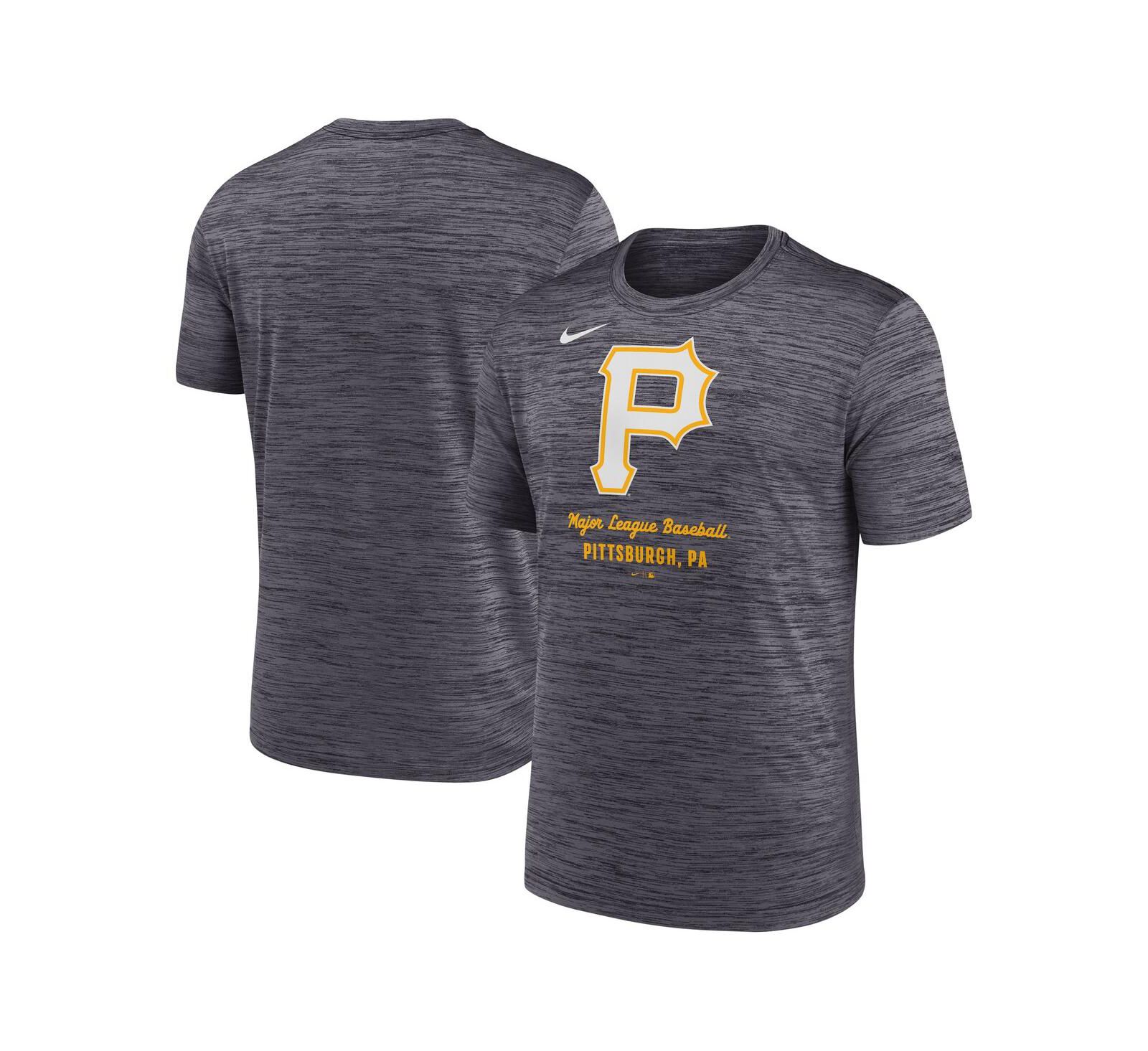 Nike Мужская спортивная футболка Pittsburgh Pirates Velocity Performance, серая