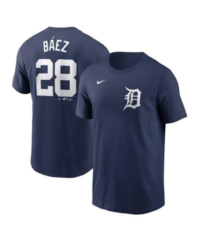 Мужская футболка Nike Javier Baez Navy Detroit Tigers Fuse с именем и номером