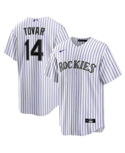 Мужская джерси Nike Ezequiel Tovar White Colorado Rockies Home Replica