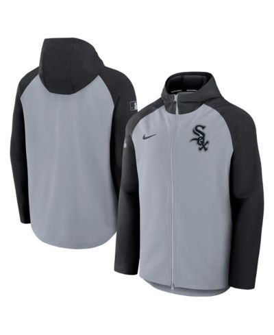 Nike Мужская куртка Chicago White Sox Authentic Collection Raglan Performance Full-Zip серого/черного цвета