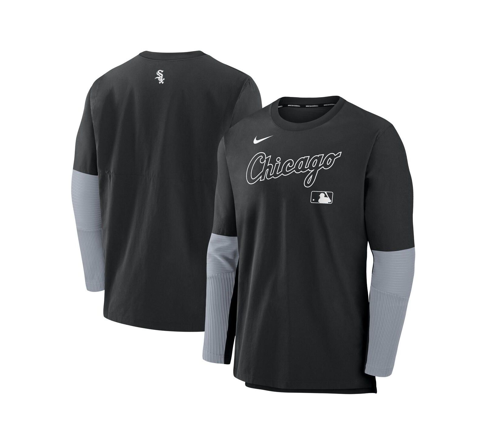 Мужской легкий лонгслив Nike Authentic Collection Chicago White Sox, черный/серый