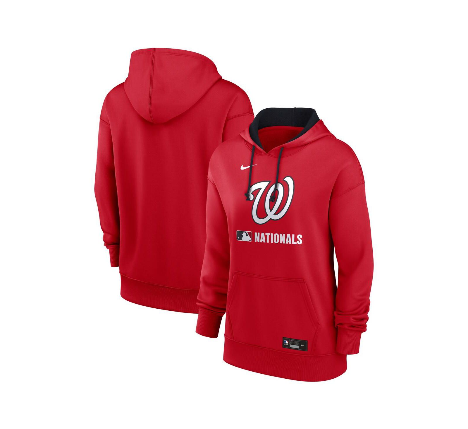 Nike Women's Red Washington Nationals Authentic Collection Performance Pullover Hoodie