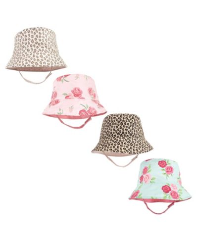 Hudson Baby Baby Girls Hudson 4Pc Sun Protection Hat