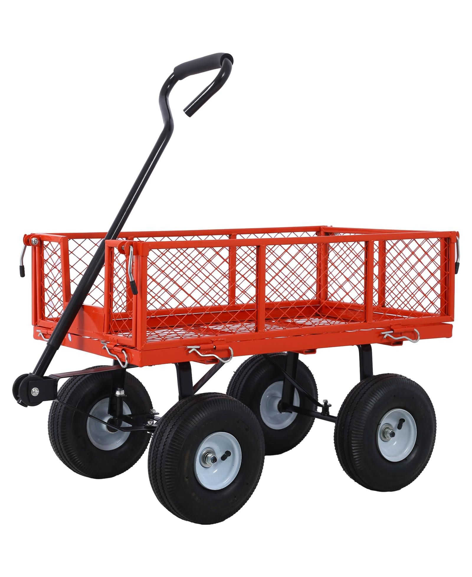 Flynama садовая тележка из стали с сетчатыми бортами, 550 lb