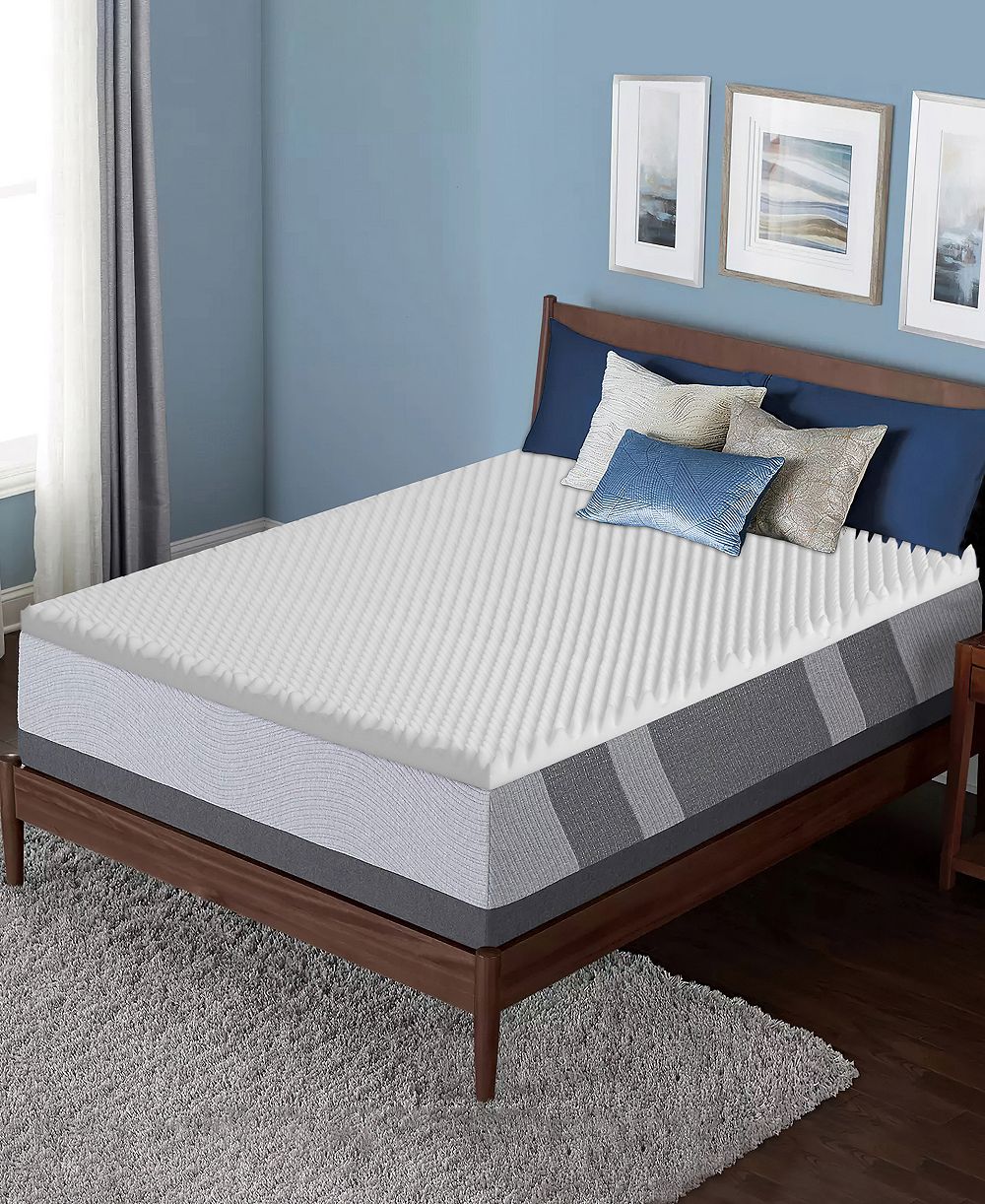 Топпер для матраса Payton 3" Convoluted High Density Foam, Twin