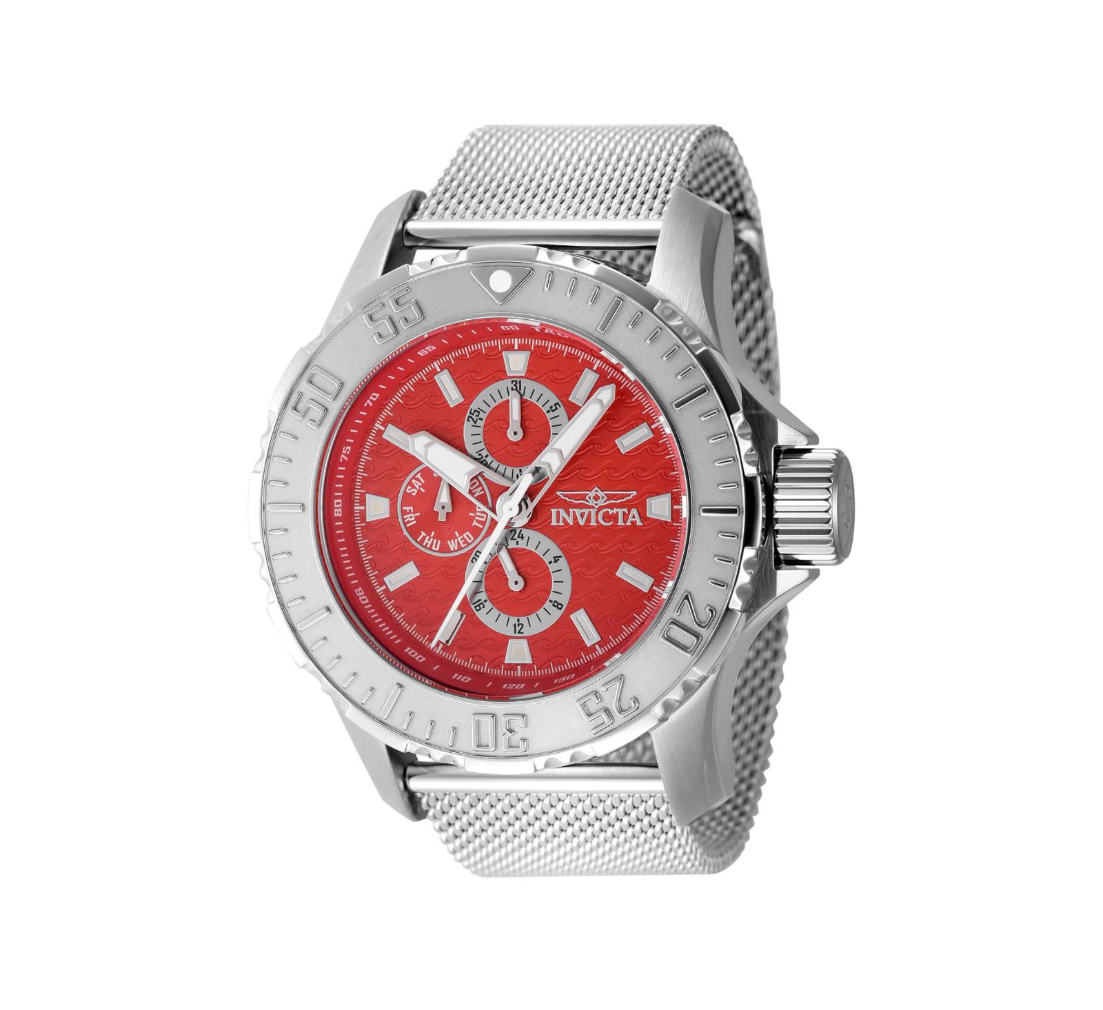 Invicta Men's 48013 Vintage  Quartz Chronograph Red Dial Watch
