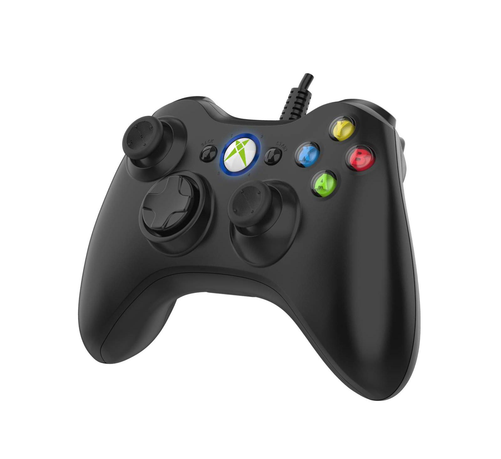 NBCP проводной контроллер Xbox 360 – USB геймпад с двойной вибрацией для Xbox 360, Xbox 360 Slim и Windows 7/8/8.1/10