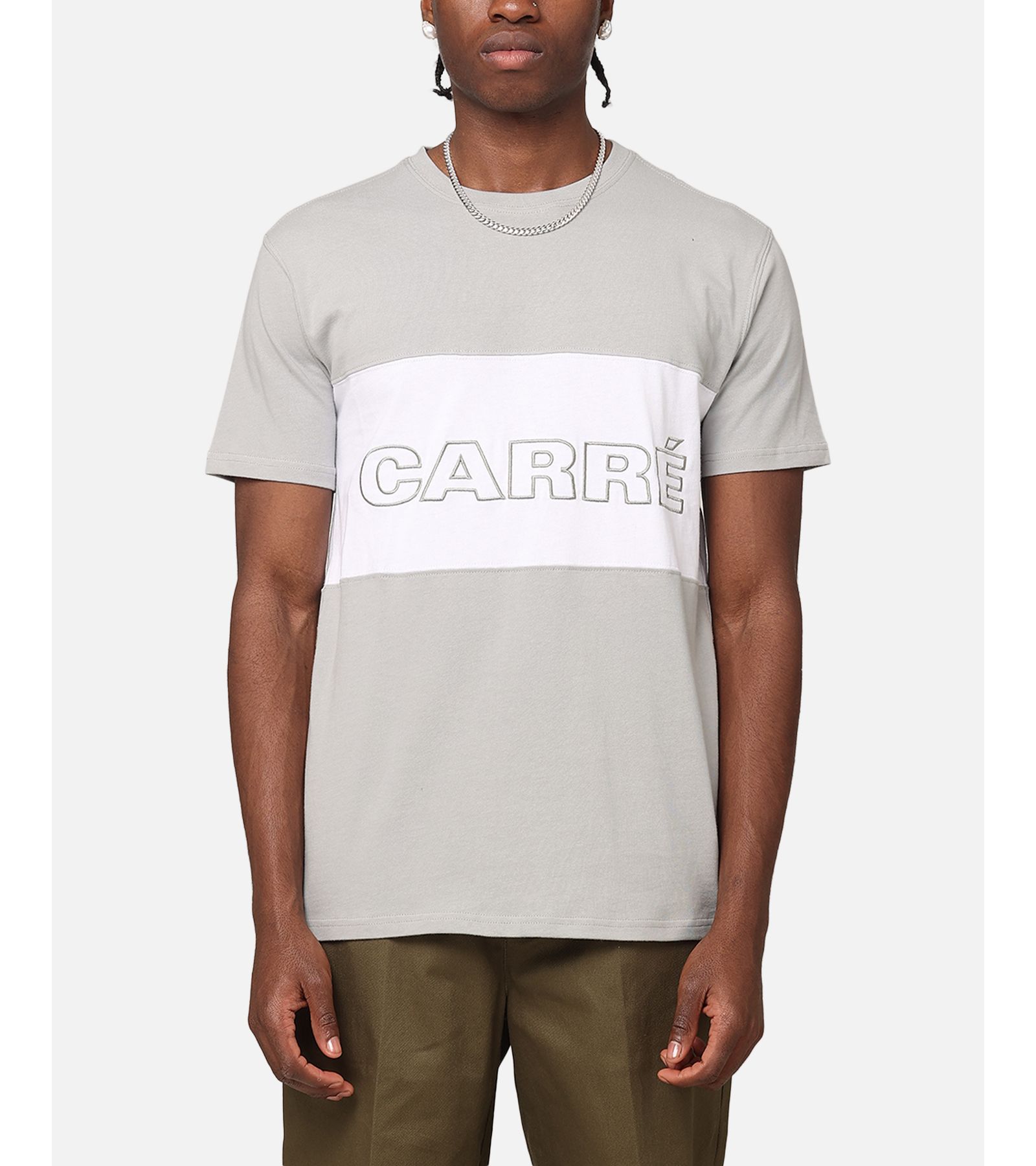 CARRE Men's Boost Panel T-Shirt - Maroon/White/Black S