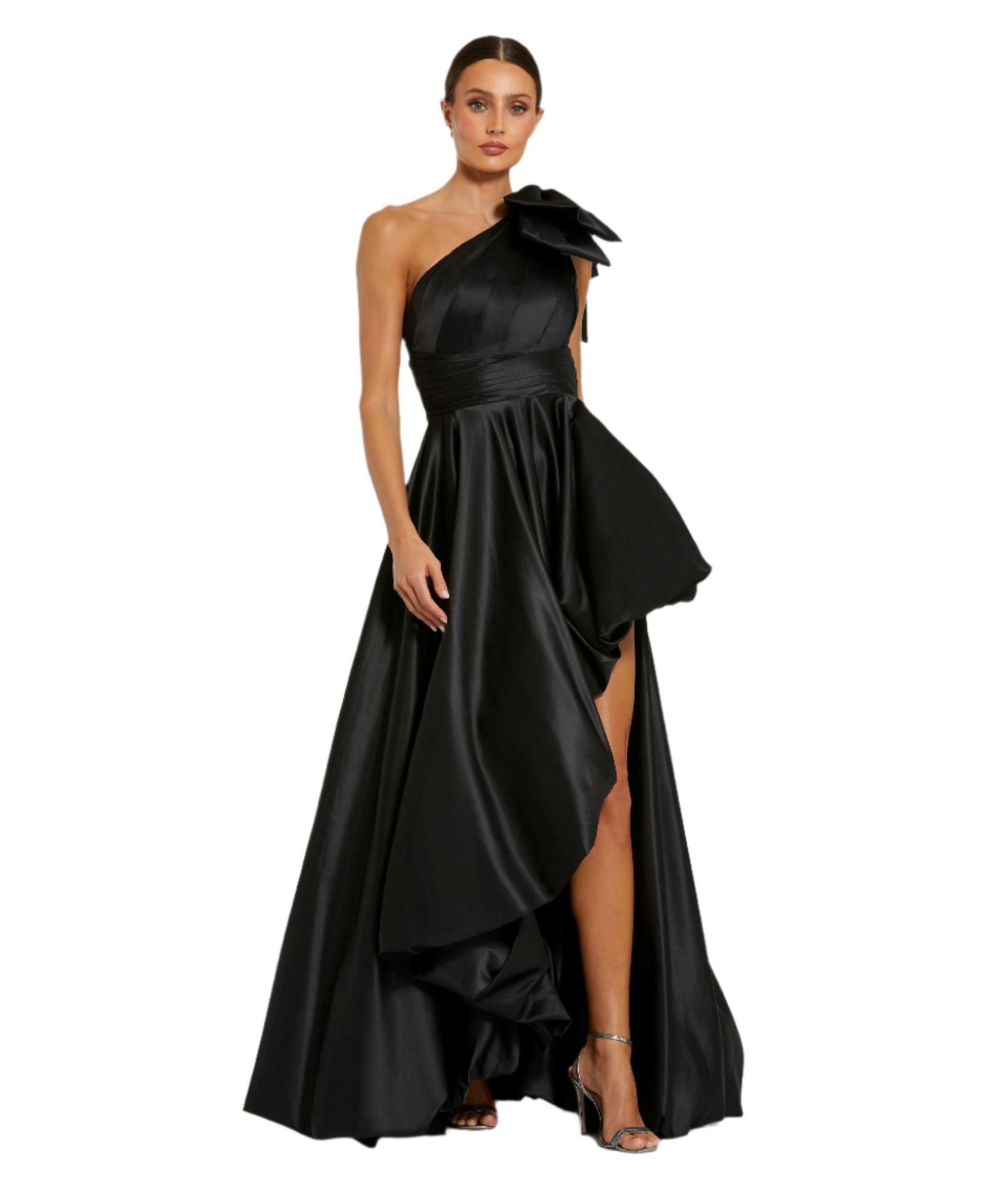 Вечернее платье Mac Duggal Women's Satin One Shoulder Bow