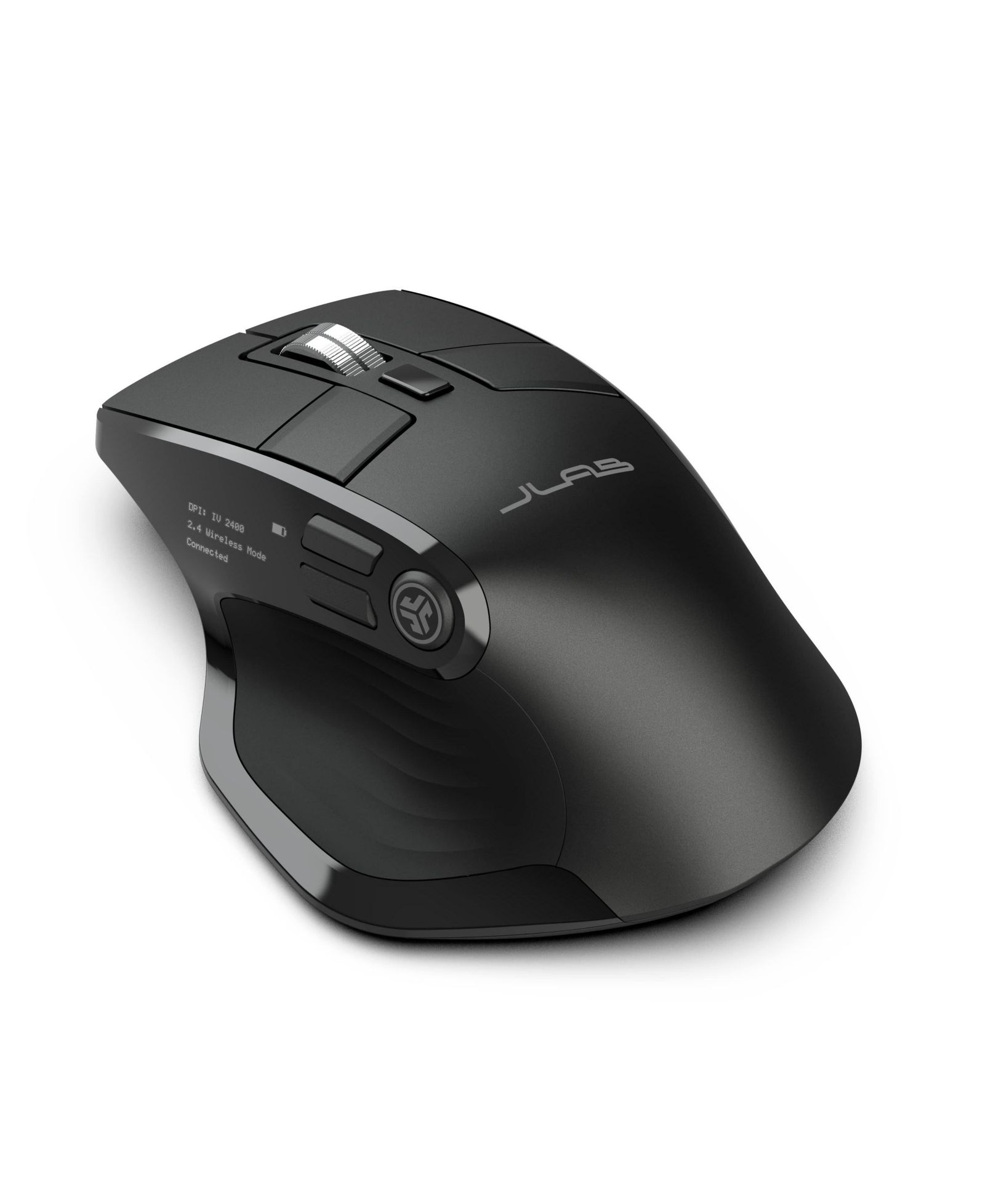 Jlab Epic Wireless Ergonomic Silent-Click Mouse, Compatible with Up to Three Saved Devices