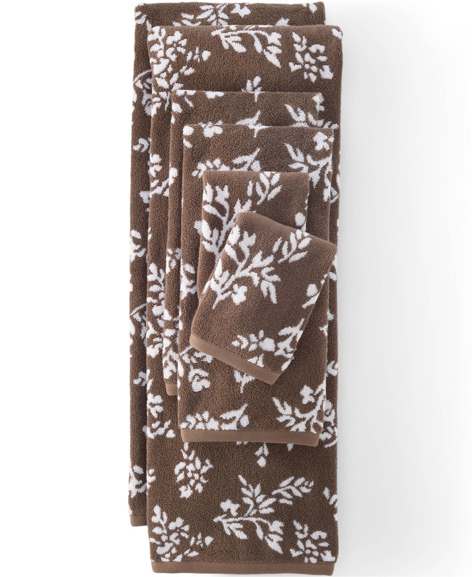 Lands' End Jacquard Cotton 6-Piece Bath Towel Set