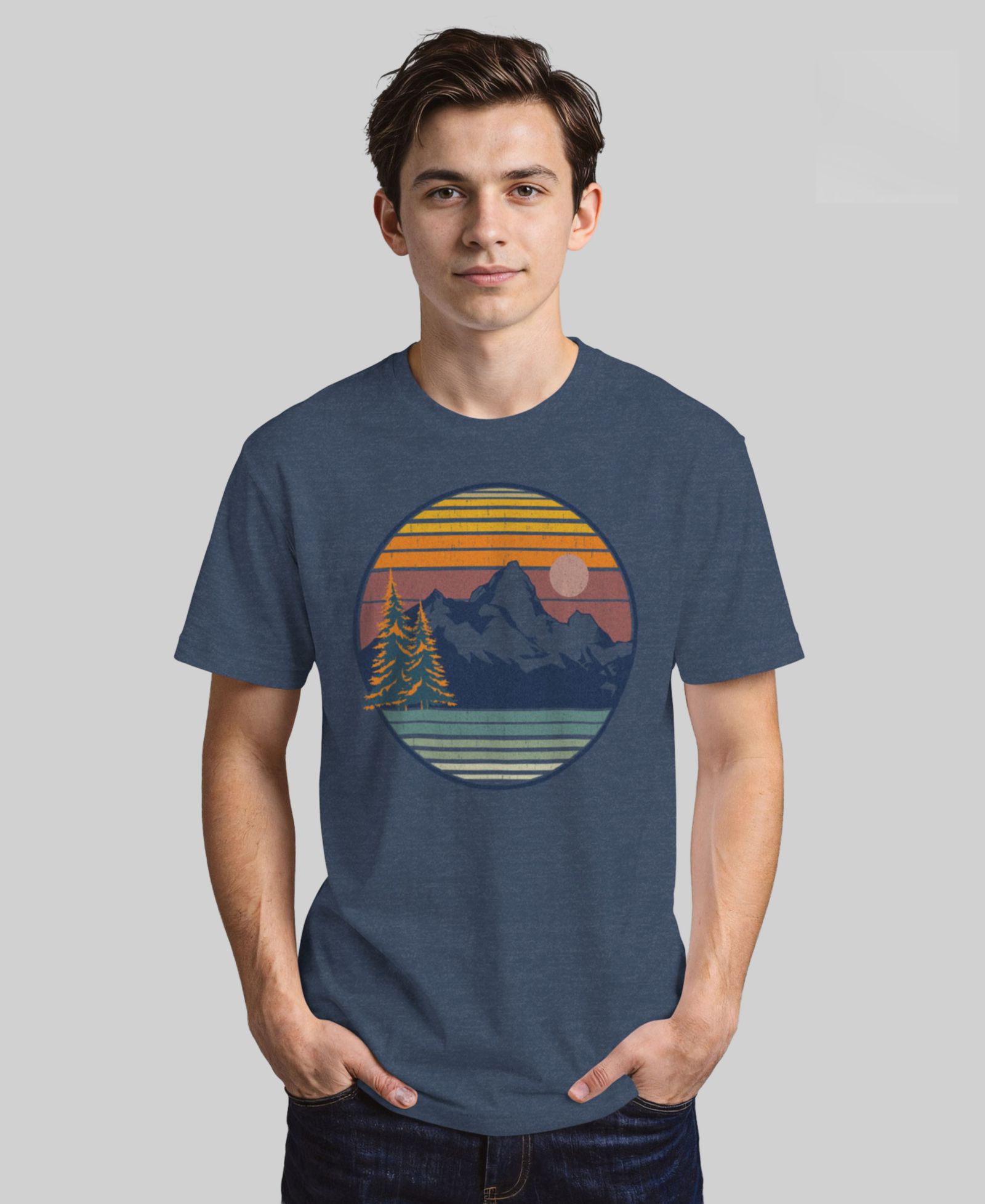 Design By Humans Men's Mountain View Short-Sleeve T-Shirt