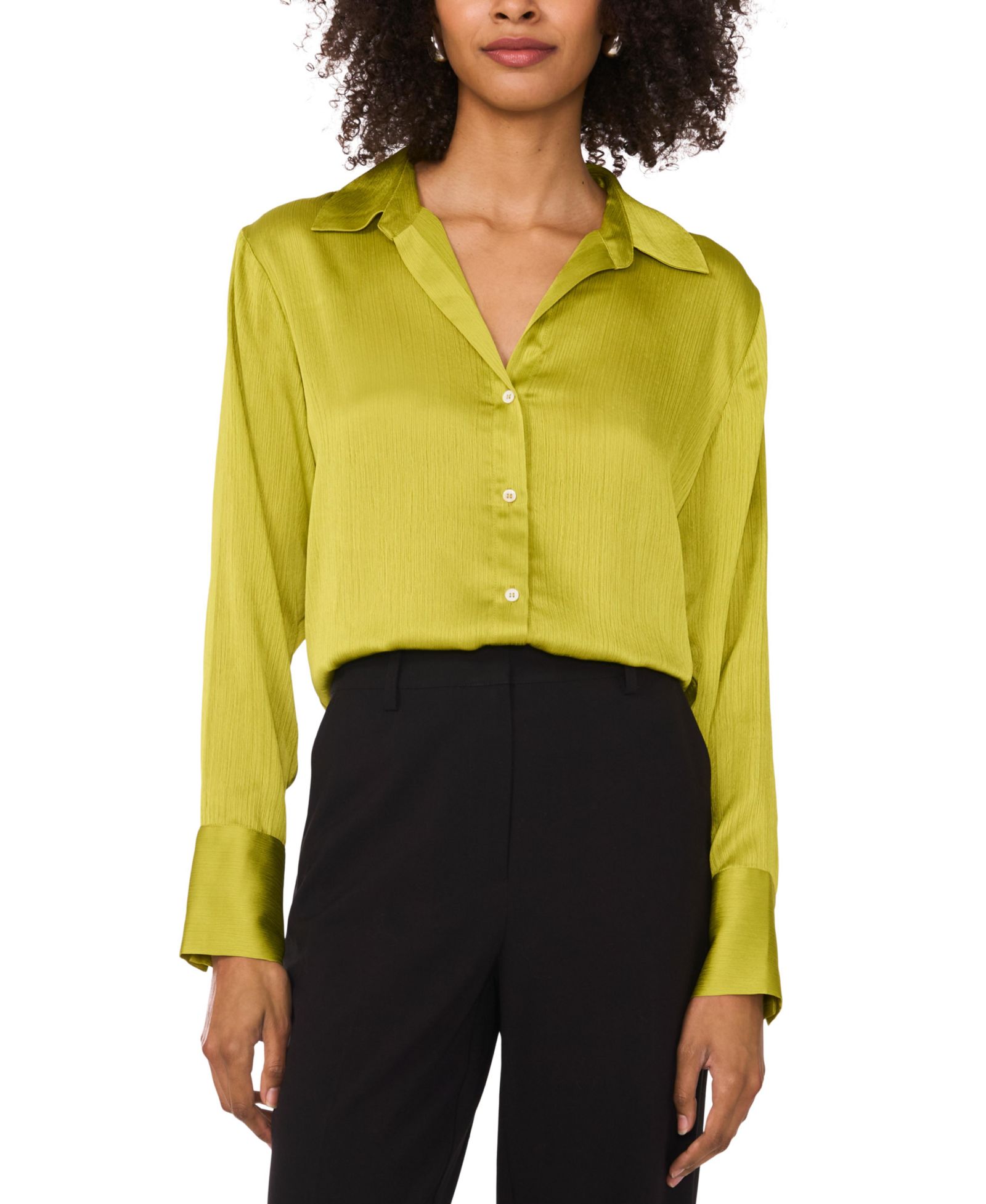 Женская блузка Vince Camuto Split-Neck Button Long-Sleeve