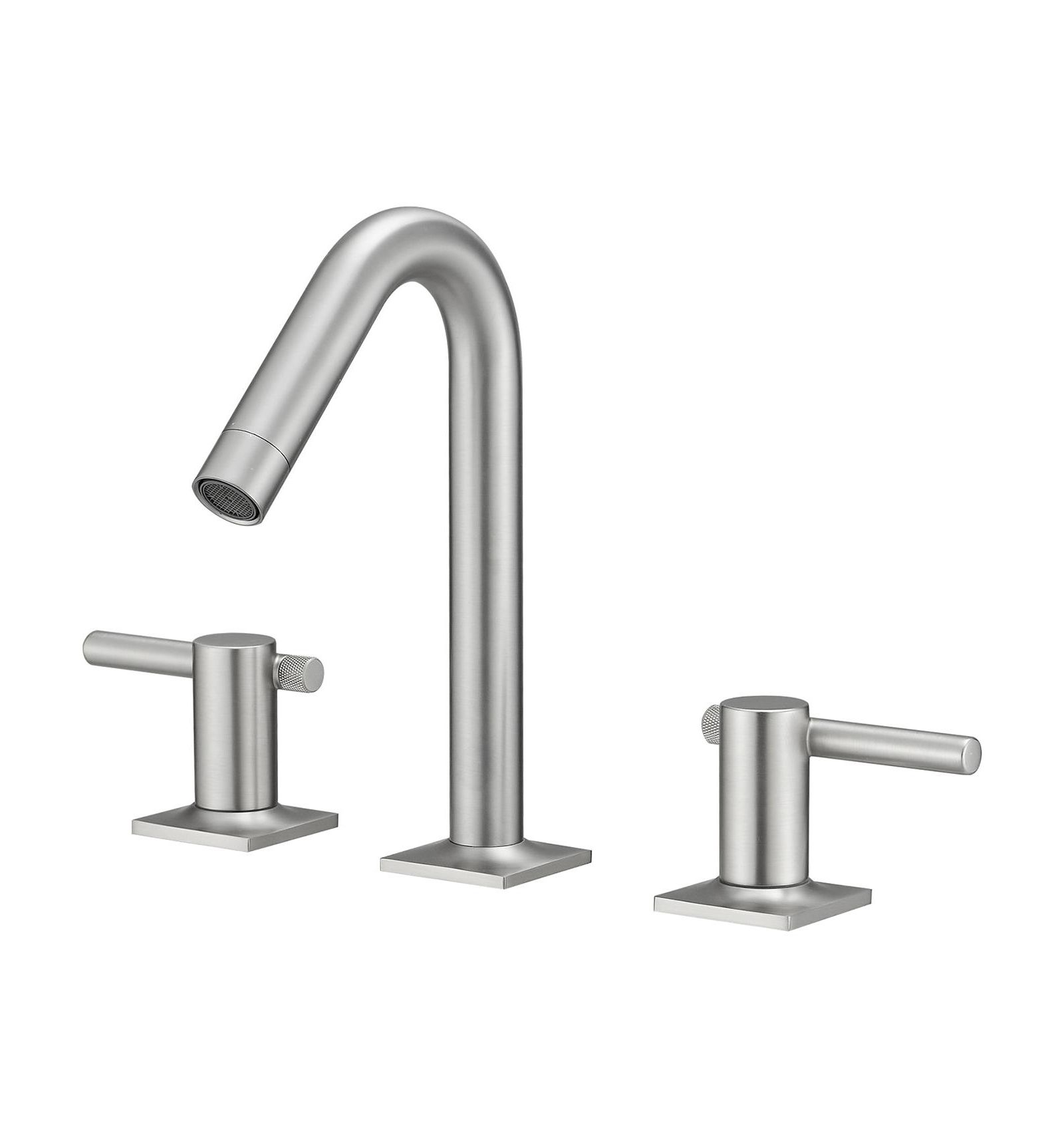 Greenspring 8 in. Widespread Double Handle High-Arc Bathroom Faucet Water-Saving With Drain Kit In Brushed Nickel