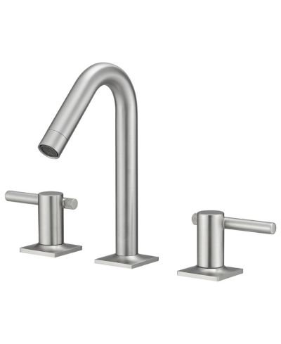 Greenspring 8 in. Widespread Double Handle High-Arc Bathroom Faucet Water-Saving With Drain Kit In Brushed Nickel