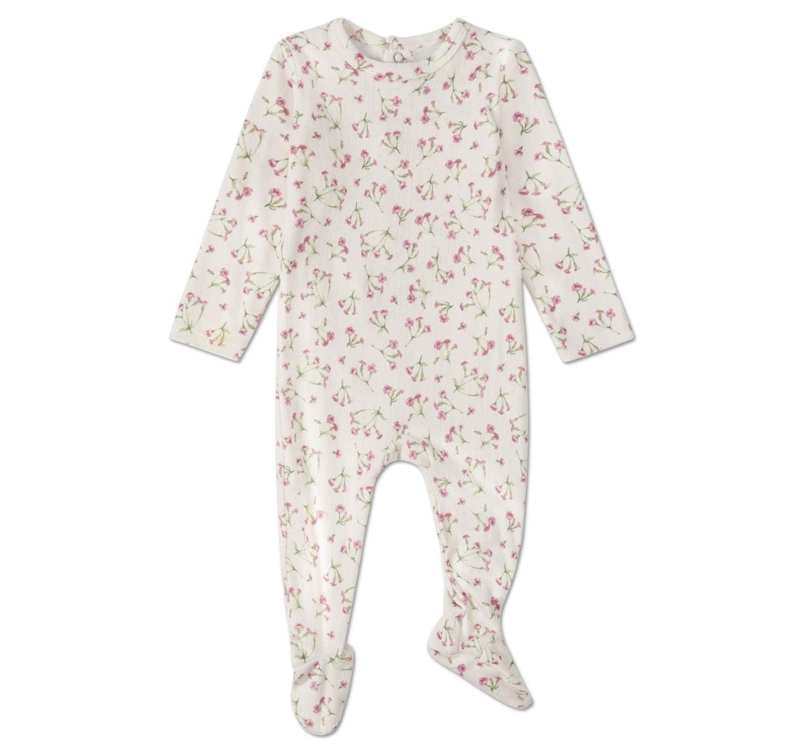 MeMoi детский комбинезон Full Bloom Floral Pointelle