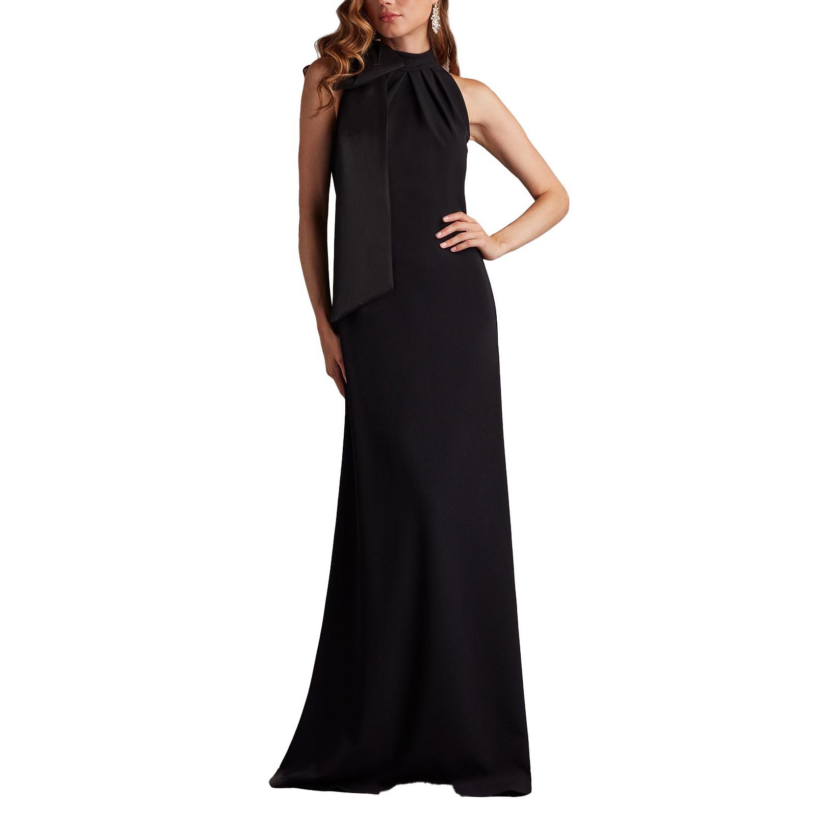 Женское вечернее платье Tadashi Shoji Sims Taffeta Shoulder Bow Halter