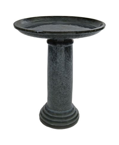 Керамическая чаша для птиц Sunnydaze Decor Black Mist 24.5" H