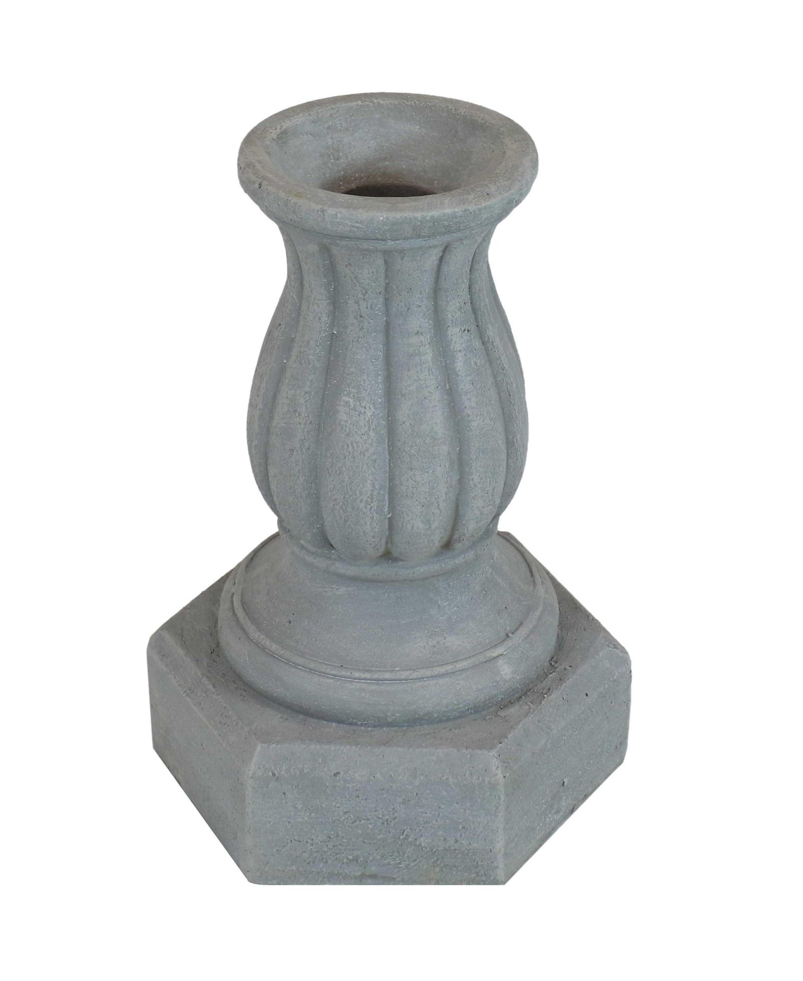 Contemporary Pillar Indoor/Outdoor Column-Style Gazing Globe Stand for 10 to 12-Inch Gazing Balls - 16" H - Travertine