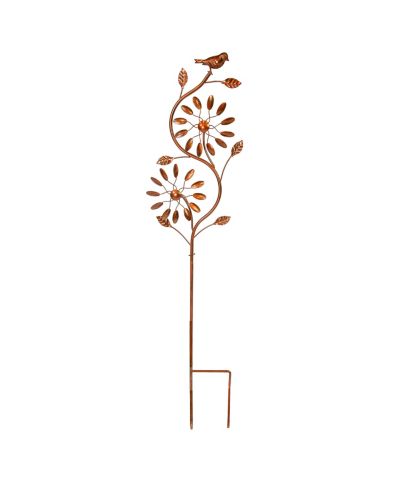 Sunnydaze Decor 48" Powder-Coated Iron Twirling Twigs Wind Spinner