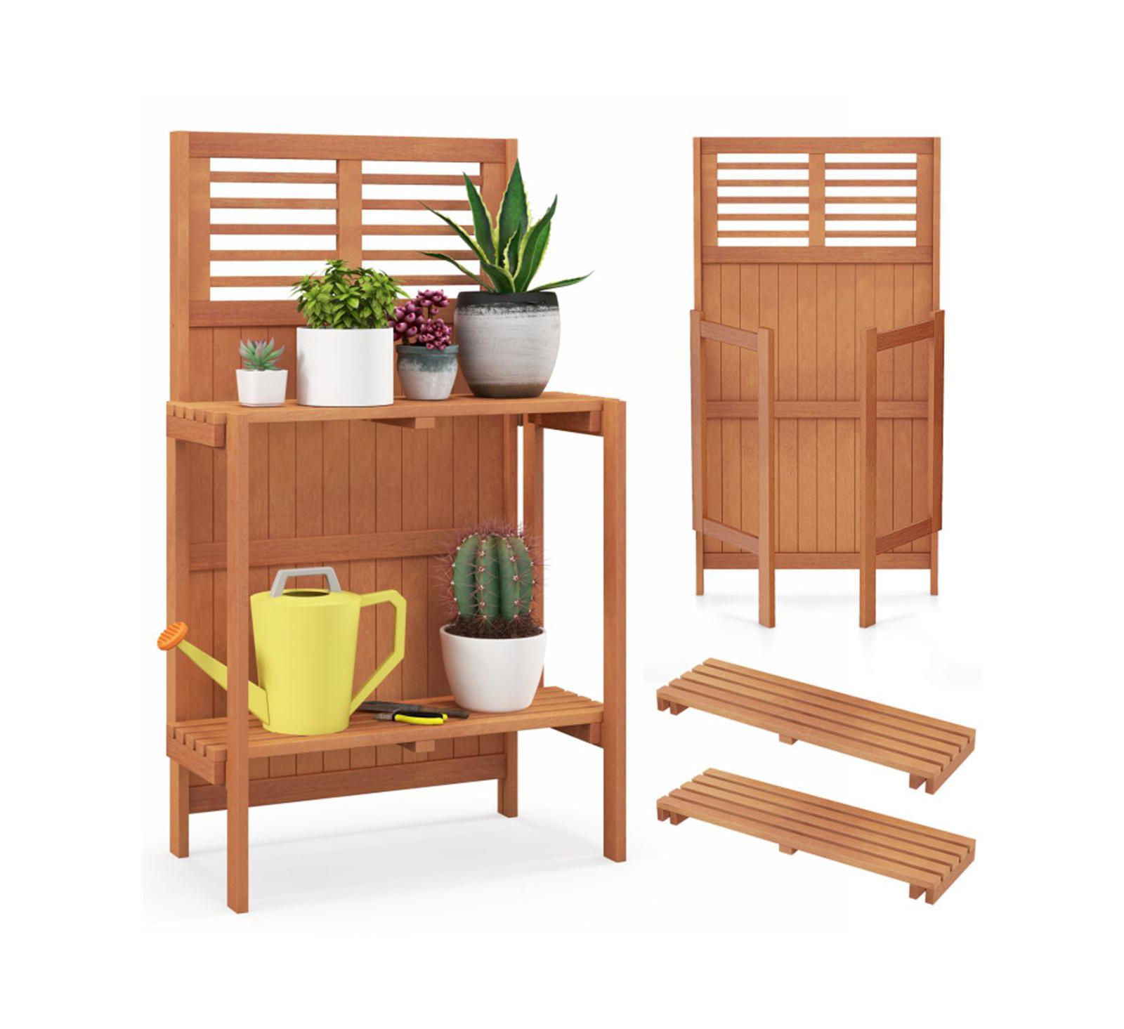 Foldable Outdoor Garden Potted Plant Platform for Convenient and Space-Saving Display