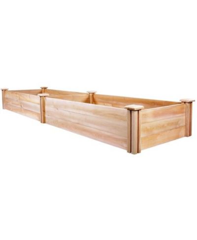 Cedar Wood 2-Ft x 8-Ft Outdoor Raised Garden Bed Planter Frame