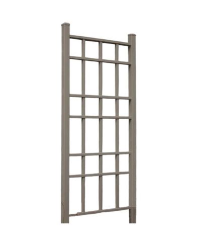 Outdoor Weather-Resistant Vinyl Garden Trellis with Ground Anchors for Climbing Plants