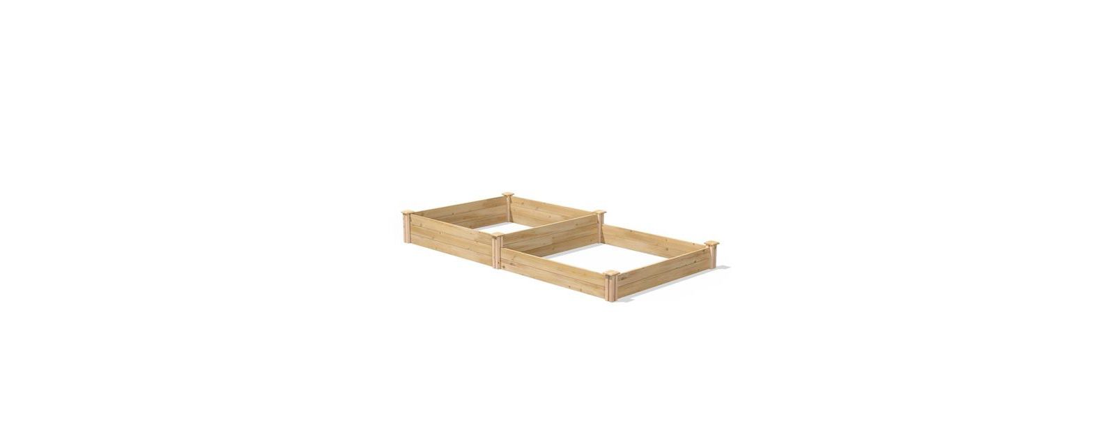 4 ft x 8 ft Cedar Wood 2 Tier Raised Garden Bed