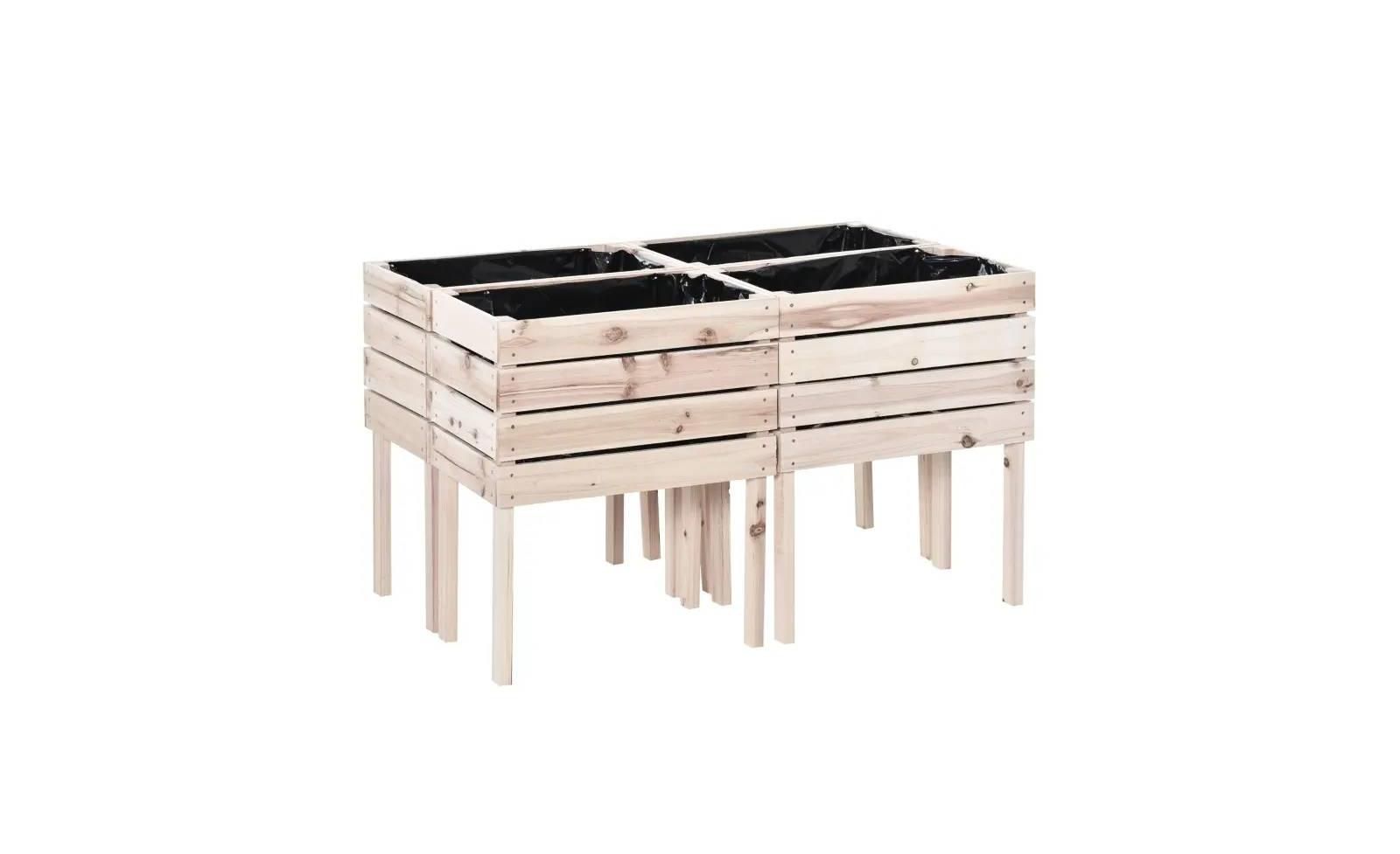 Садовая грядница Farmhouse 4-Piece Wooden Elevated Raised