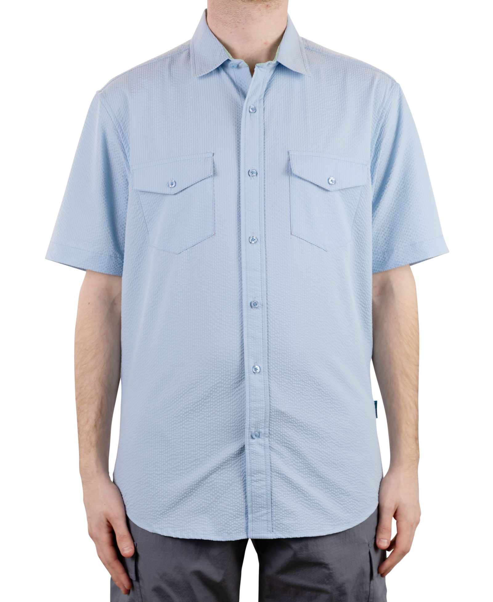 Мужская рубашка Vintage 1946 Hybrid Short Sleeve Seersucker Button-Front