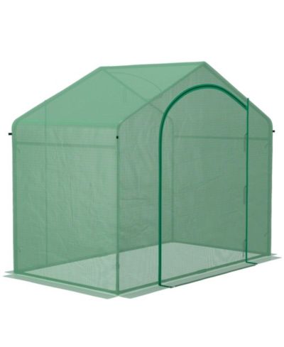 Mini Walk-In Greenhouse, Spacious Garden Structure for Easy Plant Care and Growth-Dark Green