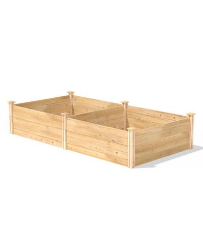 Приподнятая садовая грядка из кедра Slickblue 17-inch High 4 ft x 8 ft