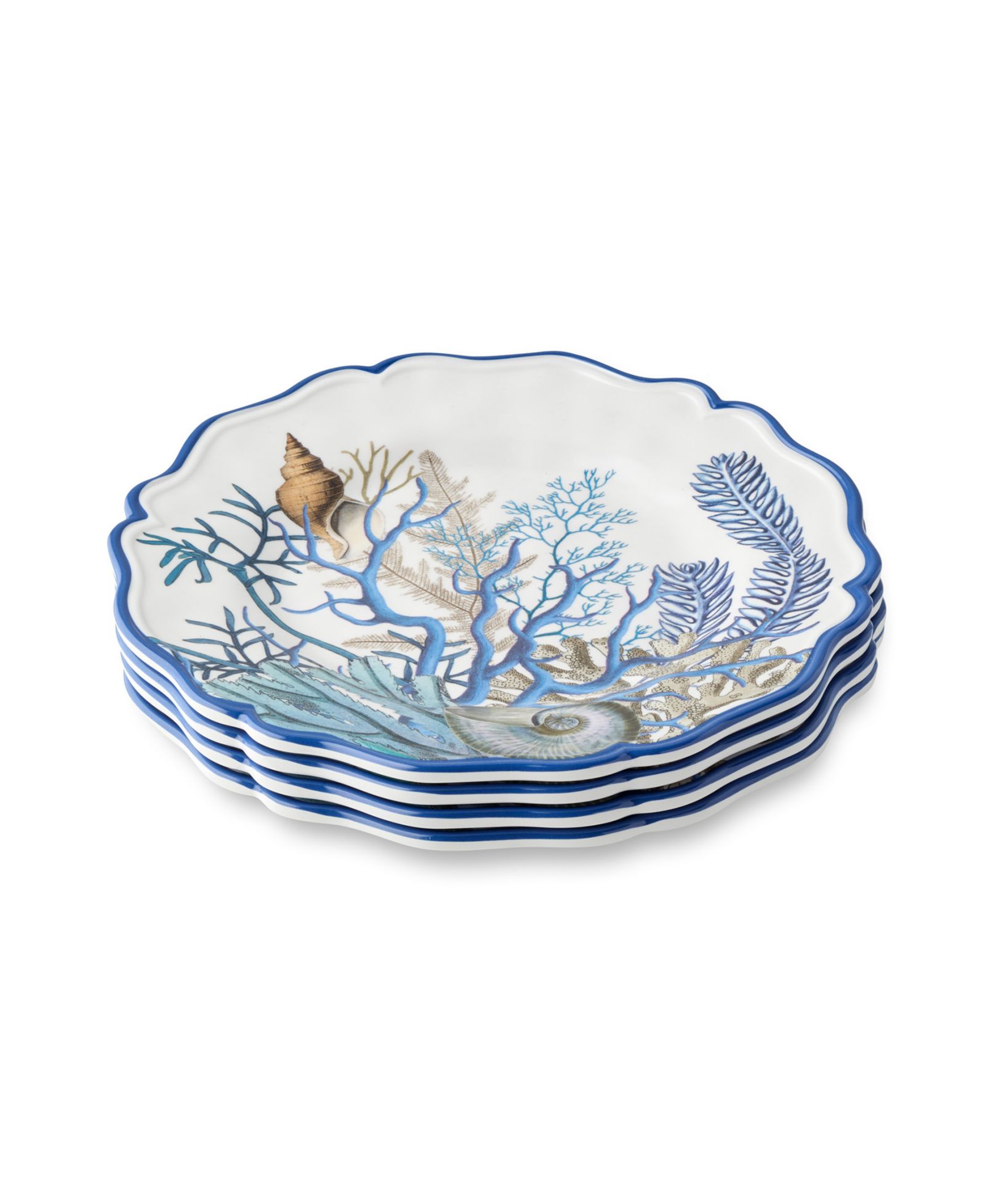 Набор тарелок для салата Certified International Blue Lagoon Melamine, 4 шт.