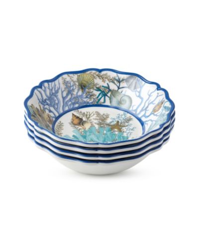 Набор из 4 универсальных мисок Certified International Blue Lagoon Melamine