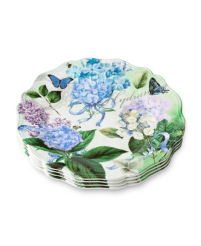 Certified International Garden Path Melamine Dinner Plates, Set of 4