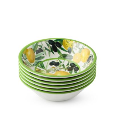 Certified International Limone Melamine All-Purpose Bowls, Set of 6