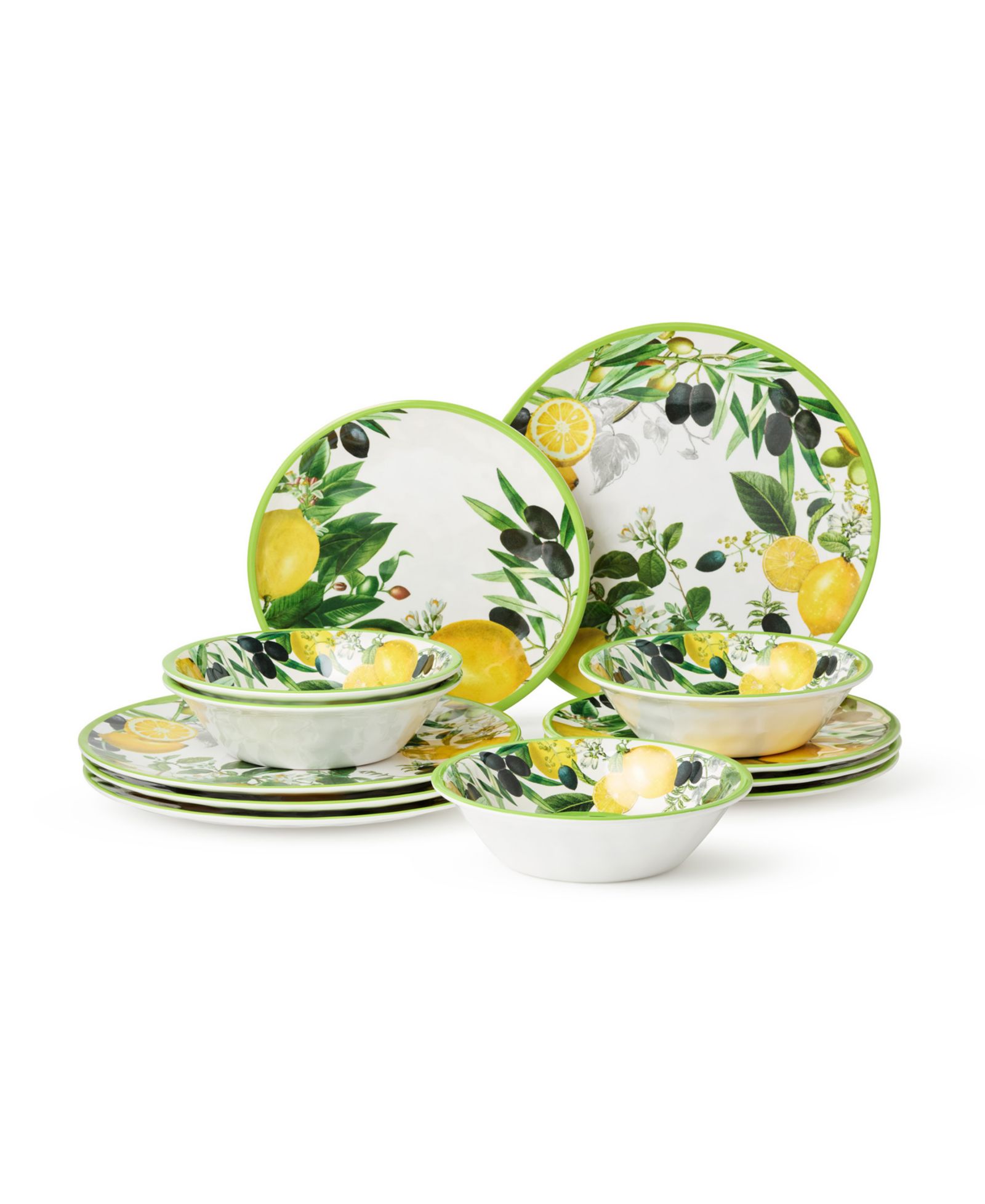 Набор посуды Certified International Limone Melamine, 12-Pc., Service For 4