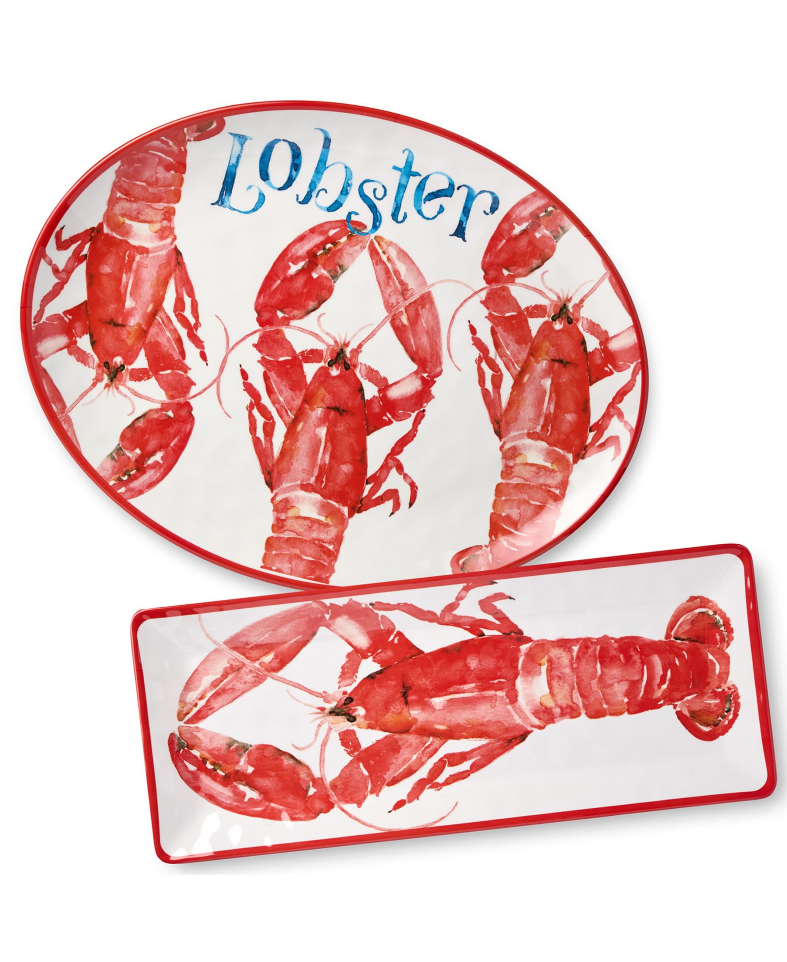 Набор из 2 меламиновых блюд Certified International Beach House Lobster