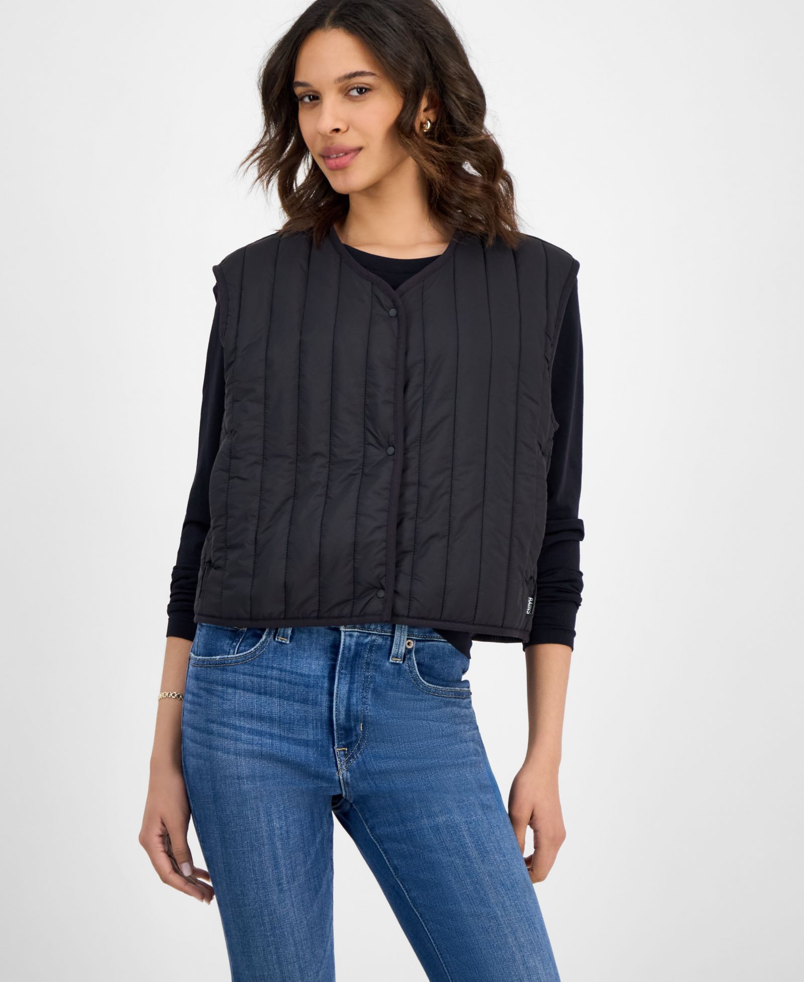 Женский жилет Rains Stand-Collar Zip-Front