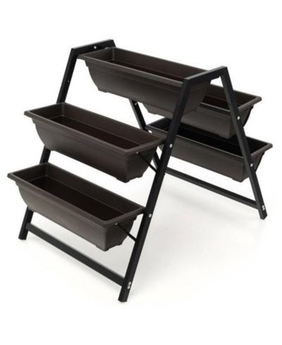 3 Tier Patio Raised Garden Bed Planter Boxes Herbs Flowers Vegetables