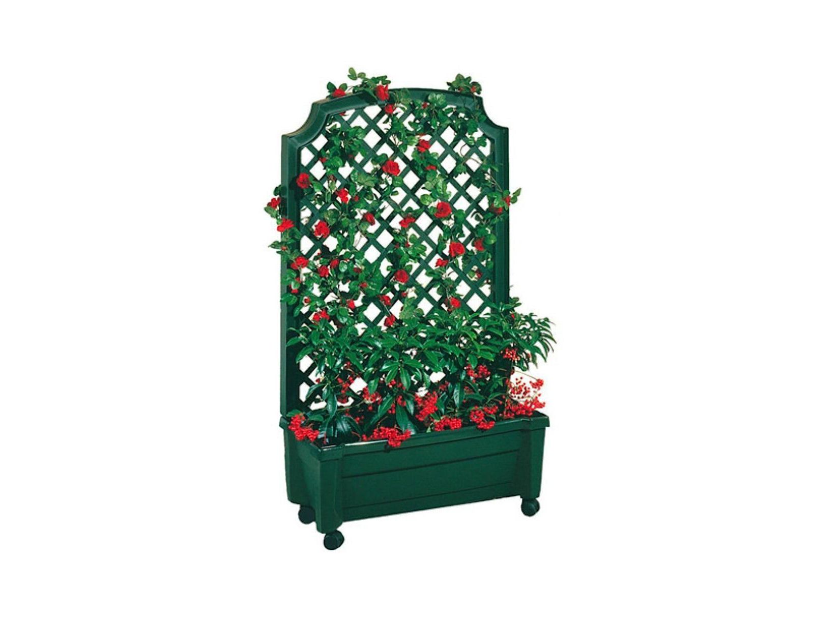 Indoor/Outdoor Polypropylene Wheeled Trellis Planter