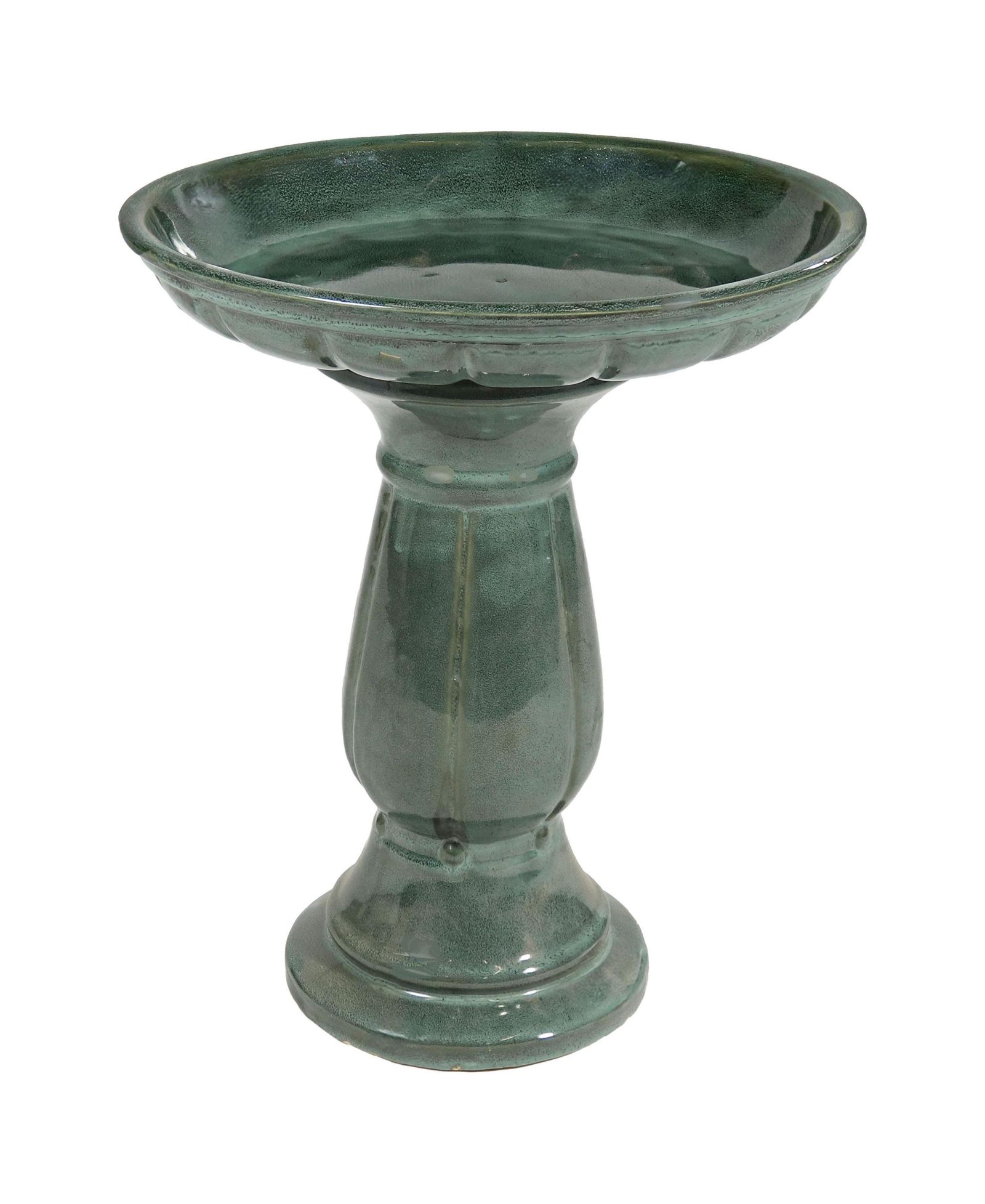Sunnydaze Decor 18.75" H Avignon Ceramic Bird Bath with Glazed Finish