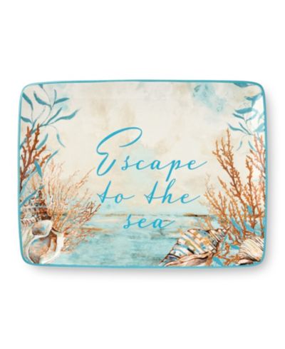 Прямоугольное блюдо Certified International Escape to the Sea
